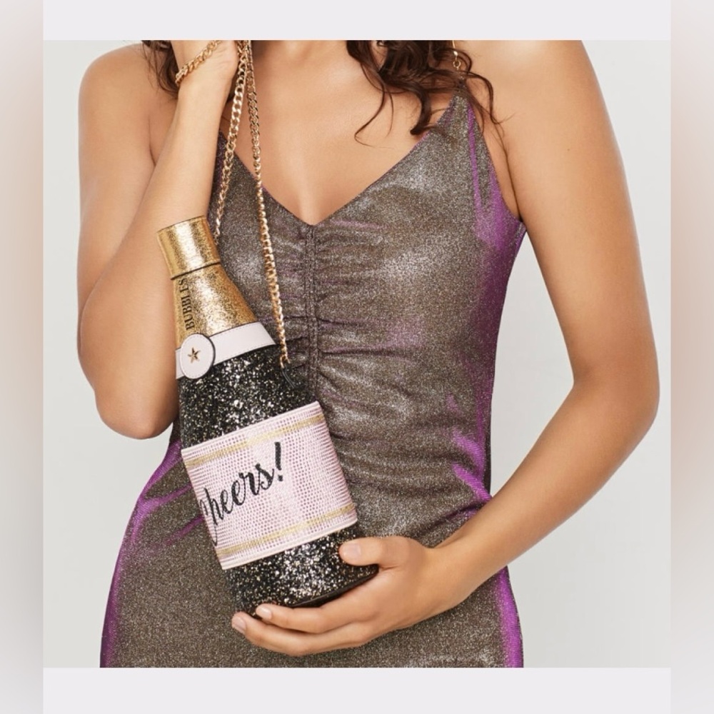 Aldo Baldromma Cheers Champagne Bottle Crossbody Bag